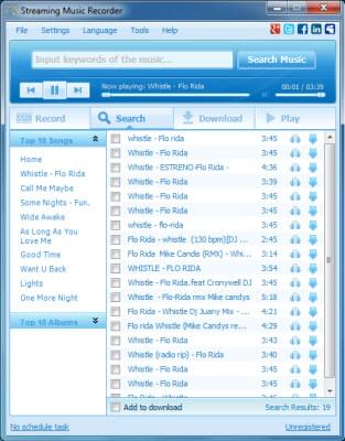 Search music