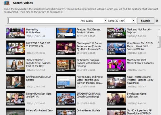 search youtube video