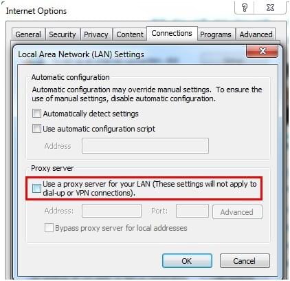 IE settings