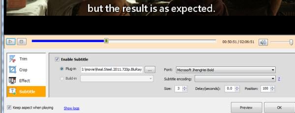 Edit built-in Subtitle or outside subtitle