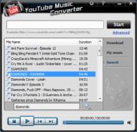 search YouTube songs